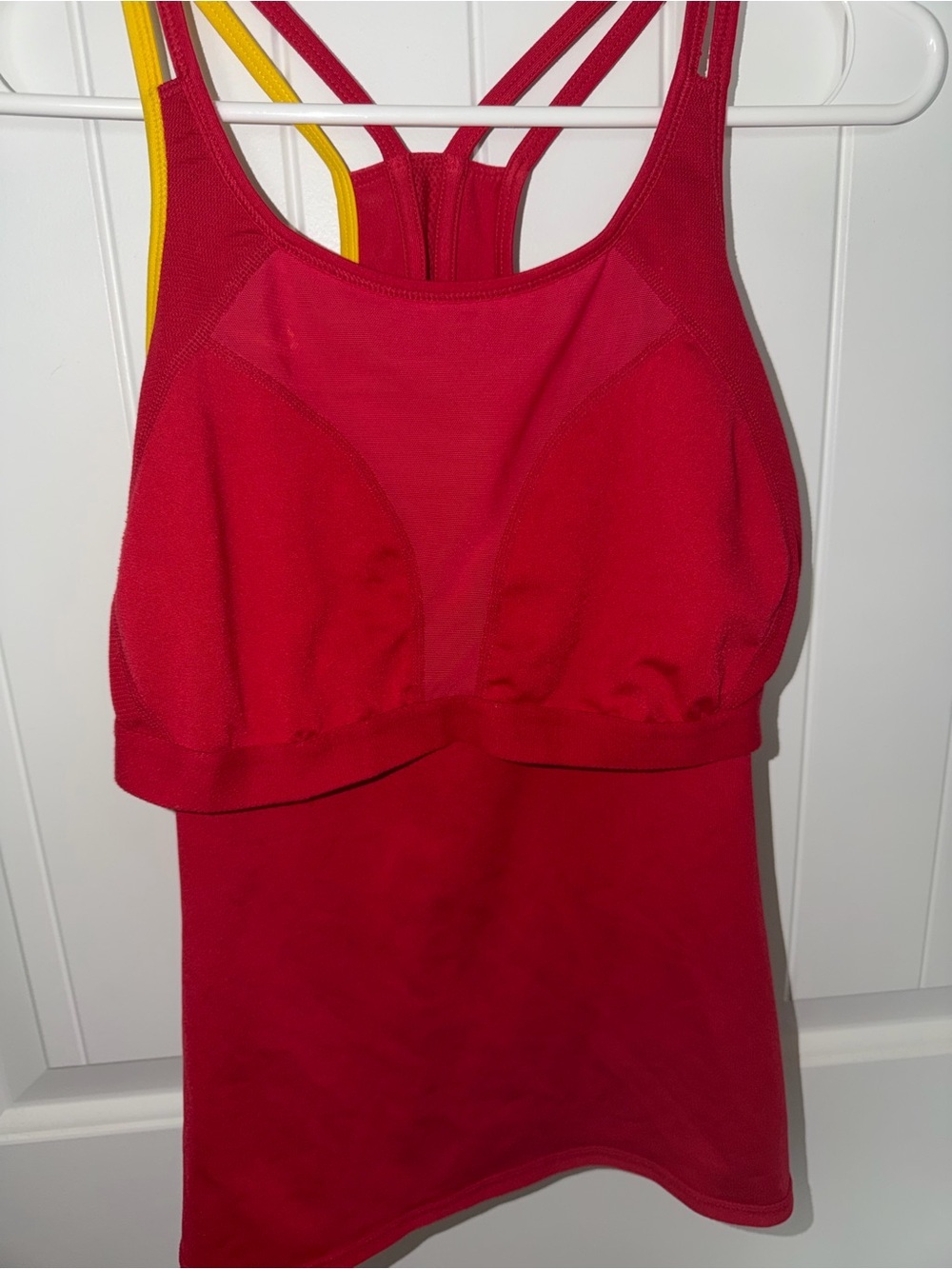 Nike Red LIVESTRONG Athletic Tank with Yellow Trim - Picture 6 of 6